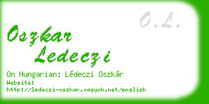 oszkar ledeczi business card