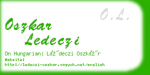 oszkar ledeczi business card